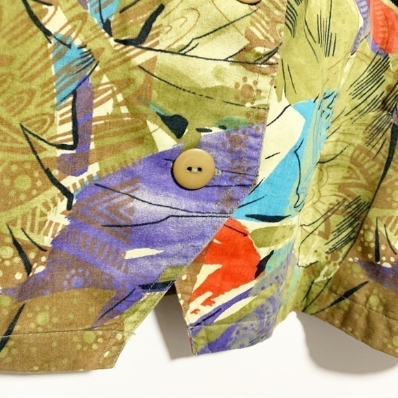 VINTAGE Como Diffusion Cotton with Abstract Pattern Blazer Size 12 - Picture 5 of 12